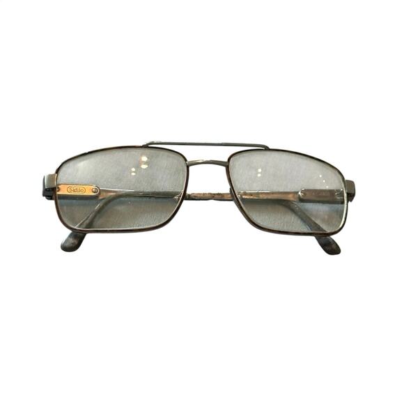 Vintage Safilo Elasta 3070 Square Frame Pilot Metal Sunglasses - Picture 1 of 8